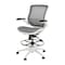 Flash Furniture Gray/White Mid-Back Drafting Chair - Flip-Up Arms BL-LB-8801X-D-GR-WH-GG - alternate 4